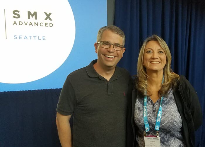 Susan Winters met Matt Cutts from Google while attending SMX